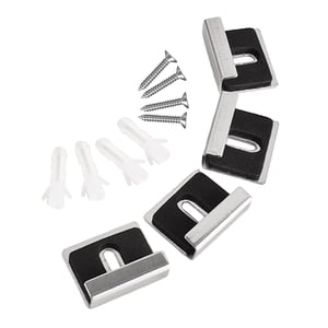 Bothyi - 4 Piezas Clips De Espejo De Acero Inoxidable Clips De Retención Pesados Para Montaje En Pared Negro Plata S