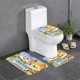 thumbnail image 1 of Los Casos de Criaturas Juego de 3 alfombras de baño de coral fleece: tapete de baño + alfombra de inodoro en forma de U + funda de tapa de inodoro en forma de O, 1 of 6