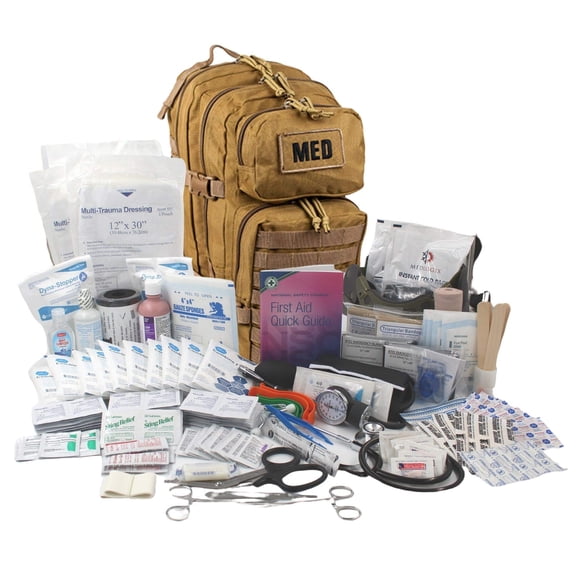 Kit de Trauma Táctico Luminary, Mochila de Primeros Auxilios Completa, Coyote