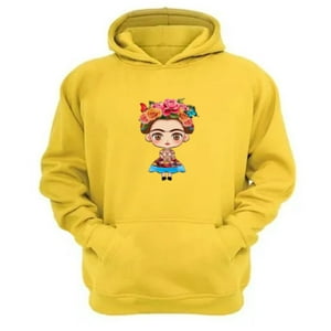 Genérico - Polerón Canguro Frida Amarillo Talla L Unisex