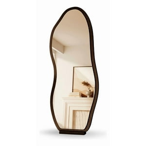 Santu Home & Deco - Espejo Irregular Cuerpo Entero Café Oscuro 170X70Cm Madera