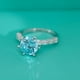 thumbnail image 3 of Exquisite Ocean Blue Moissanite Promise Ring for Women - Perfect for Weddings, Anniversaries, and Valentine's Day Gifts, 3 of 4