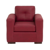 Muebles América - Sofá Franco 1 Cuerpo Cuero Auris Burdeo