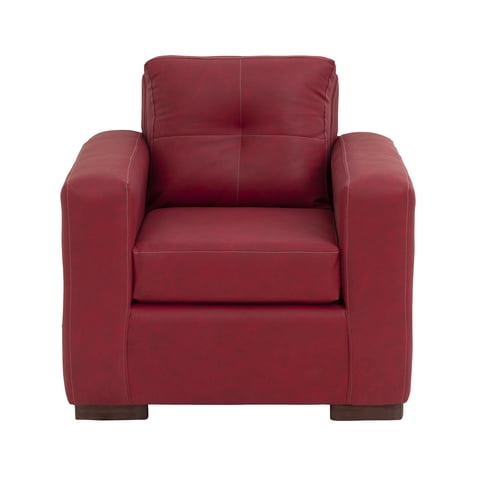 Muebles América - Sofá Franco 1 Cuerpo Cuero Auris Burdeo