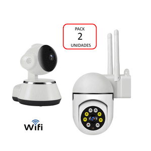 Vipa - Pack 2 Cámaras Seguridad Interior Y Exterior Ip Wifi Hd