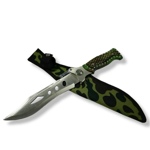 Cuchillo Aligator Con Linterna Y Funda An88