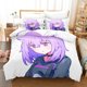 thumbnail image 1 of Hololive Nekomata Okayu Bedding Set Single Twin Full Size Bed Set Adult Kid Bedroom Duvetcover Sets Kawaii Bed Sheets, 1 of 5