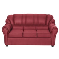 Colbox - Sofá Montana 3 Cuerpos Tela Burdeo