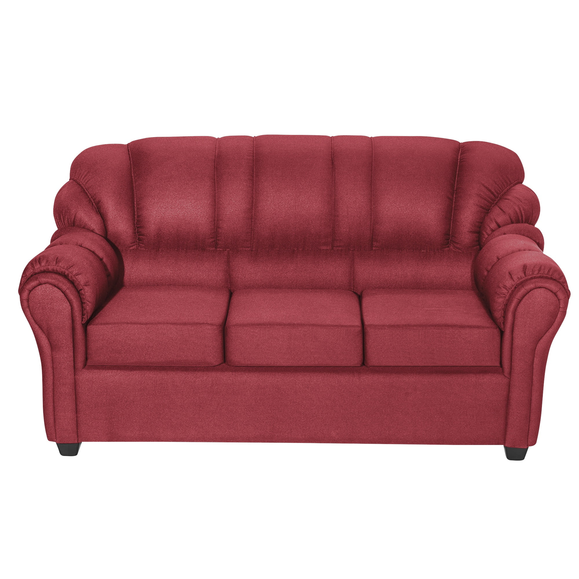 Colbox - Sofá Montana 3 Cuerpos Tela Burdeo