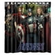 thumbnail image 1 of Cortina de ducha de la película Los Vengadores, juego de cortina de baño con ganchos, tamaño 66 x 72 pulgadas, 1 of 3