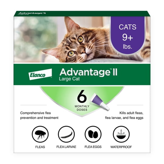 Tratamiento Antipulgas Advantage Ii Para Gatos Grandes, Suministro Para 6 Meses