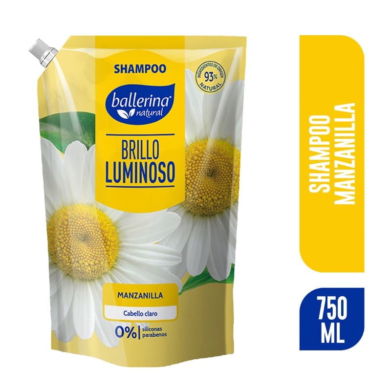 Shampoo Natural Manzanilla Doypack 750 ml Ballerina
