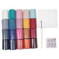 Magideal - 20 Piezas De Hilo Para Alfombras, Herramienta De Gancho De Pestillo, Funda De Cojín Precortada Para Tejer D