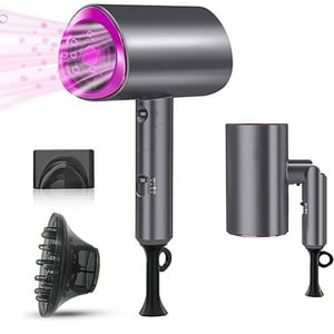 Veatool - Secador De Pelo De Iones Negativos, Secador De Pelo Profesional Potente De 1800W, Ajuste De Múltiples Marchas, Secador De Pelo Plegable, Pequeño Y Portátil
