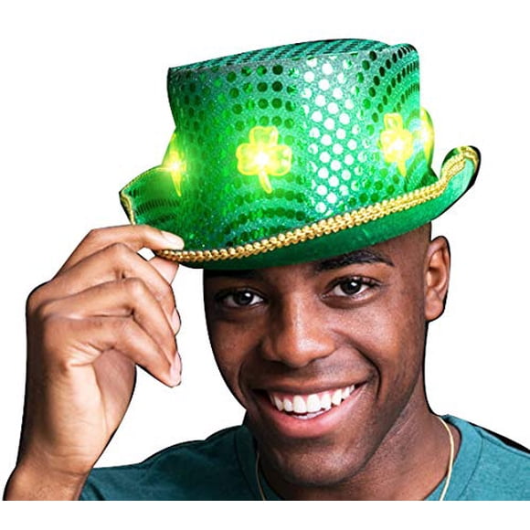 Peluche Top Hat con lentejuelas LED LED Green Clover Ultimate