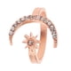thumbnail image 4 of Anillo De Luna Creciente Elegante Anillo De Dedo De Estrella De Luna Abierta Para Ni?as En Oro Rosa, 4 of 5
