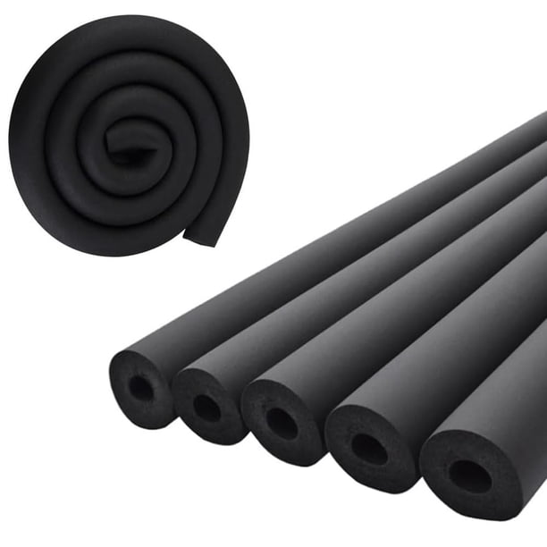 Aislante para tuberías Lhazemu, tubo de espuma de 28 mm de diámetro interior, 180 cm, negro
