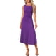 thumbnail image 1 of Vestido Formal Elegante sin Mangas con Fruncido en la Cintura Alta A-Line para Mujer INSPIRE CHIC XL Púrpura Oscuro, 1 of 5