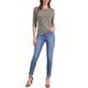thumbnail image 2 of INSPIRE CHIC Camisetas de Mujer Mangas al Codo Cuello Barco Ajuste Ceñido Casual Camisetas Marrón Claro L, 2 of 6