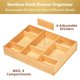 thumbnail image 2 of Organizador de cajones de escritorio Umilife de madera de bambú con comba ajustable, 2 of 6