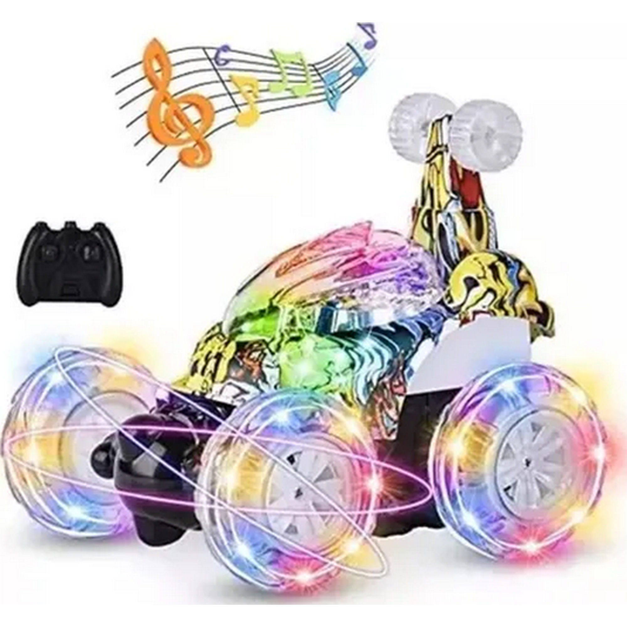 Genérico - Auto Loco Rc 360° Luces Sonido Usb