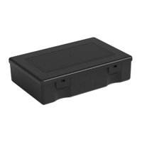 Ioensy - Caja De Almacenamiento De Escritorio Con Tapa, Caja De Almacenamiento De Herramientas Para Acampar, Picnic, Viajes, Negro, Grande