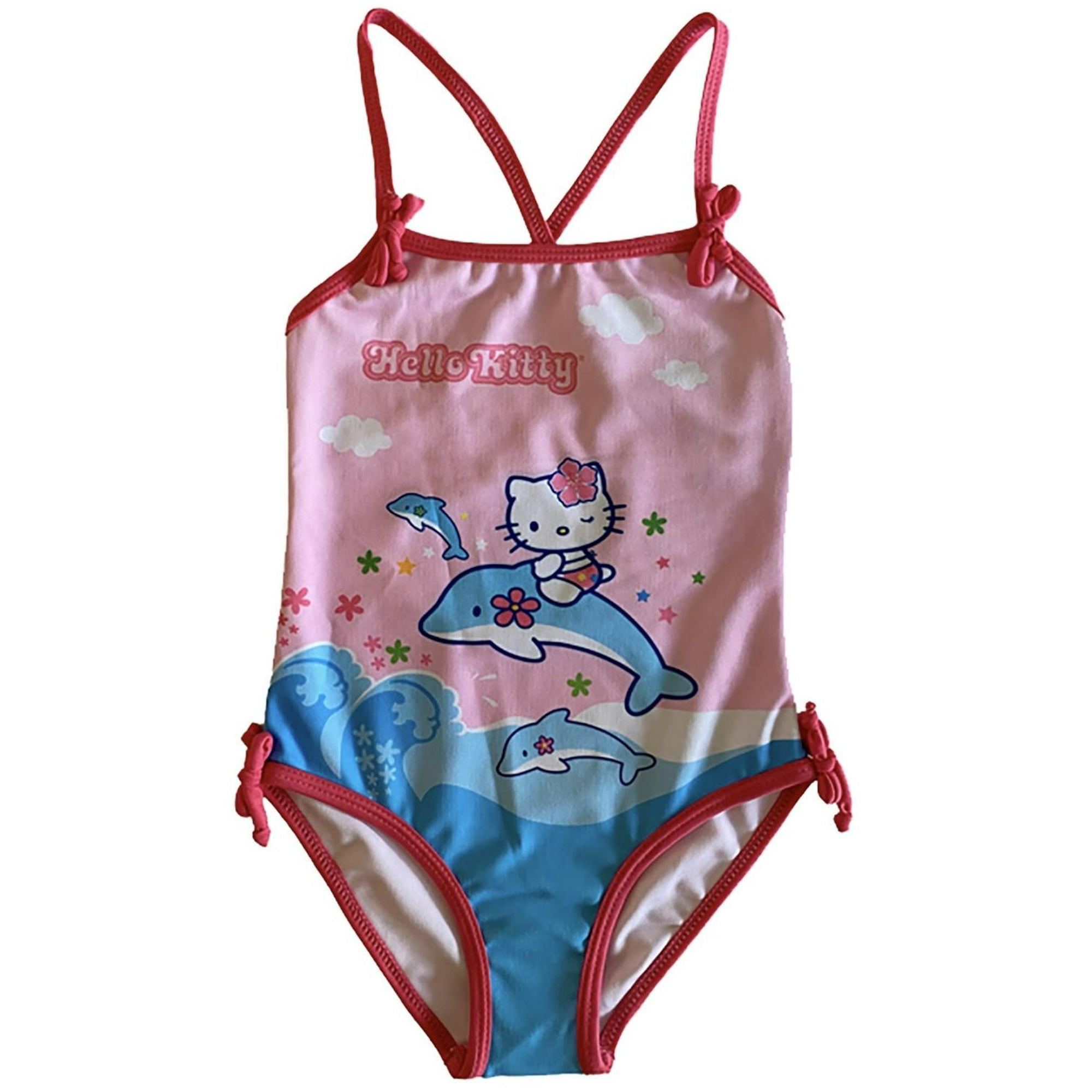 Traje De Baño Niña Hello Kitty Fucsia 3