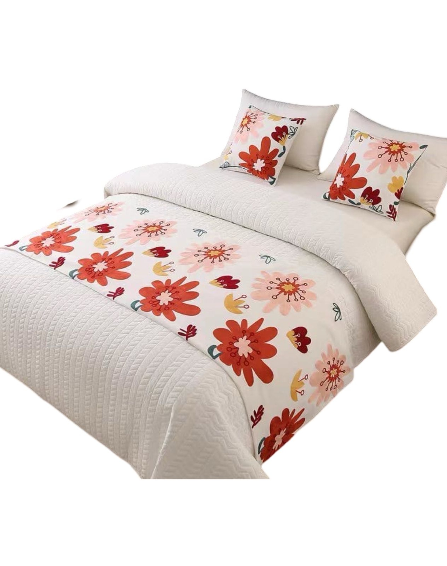 Genérica - Piecera Bordada Para Cama - Sin Fundas De Cojín D5