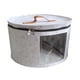 thumbnail image 4 of Caja Organizadora De Sombreros Portátil De Fieltro Redonda Para Sala De Estar, Ropa, Viajes, Gris Claro, 4 of 5