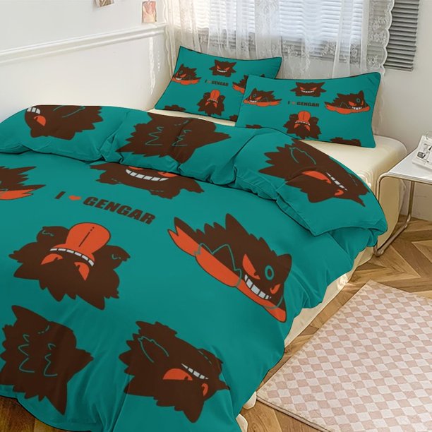 Ge_ngar Print Bedding Set Pattern Duvet Cove Set 3 Pieces 1 Quilt Cover And 2 Pillowcases for Women Men Teens