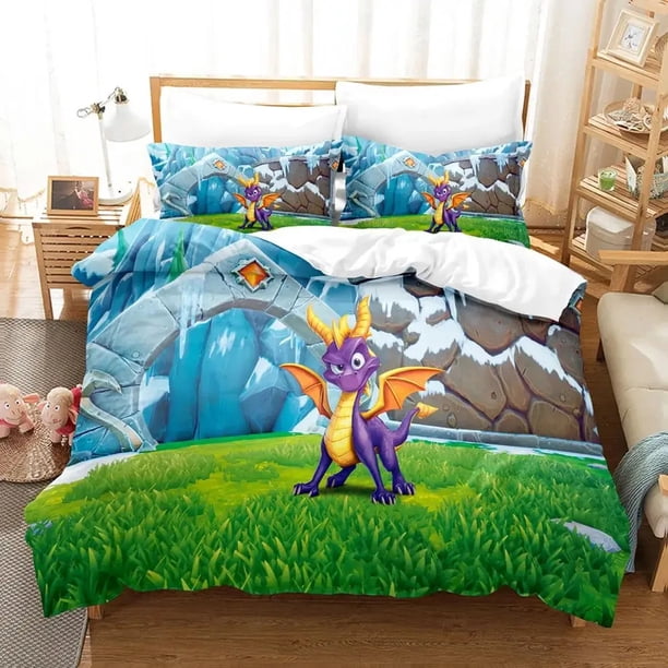 Spyro Reignited Triology Bedding Set for Adults Boys Duvet Cover Bed Set Single Twin Full Queen bedding set Soft and comfortable Bed Sheets