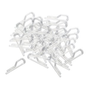 Magideal - 200 Pinzas Transparentes Para Camisa, Pinzas De Transparentes, Pinzas Para Ropa Duraderas, Pinzas Para Ropa En Forma De U Para Suéteres, Abr Clip De Nueve Palabras De 38 Mm
