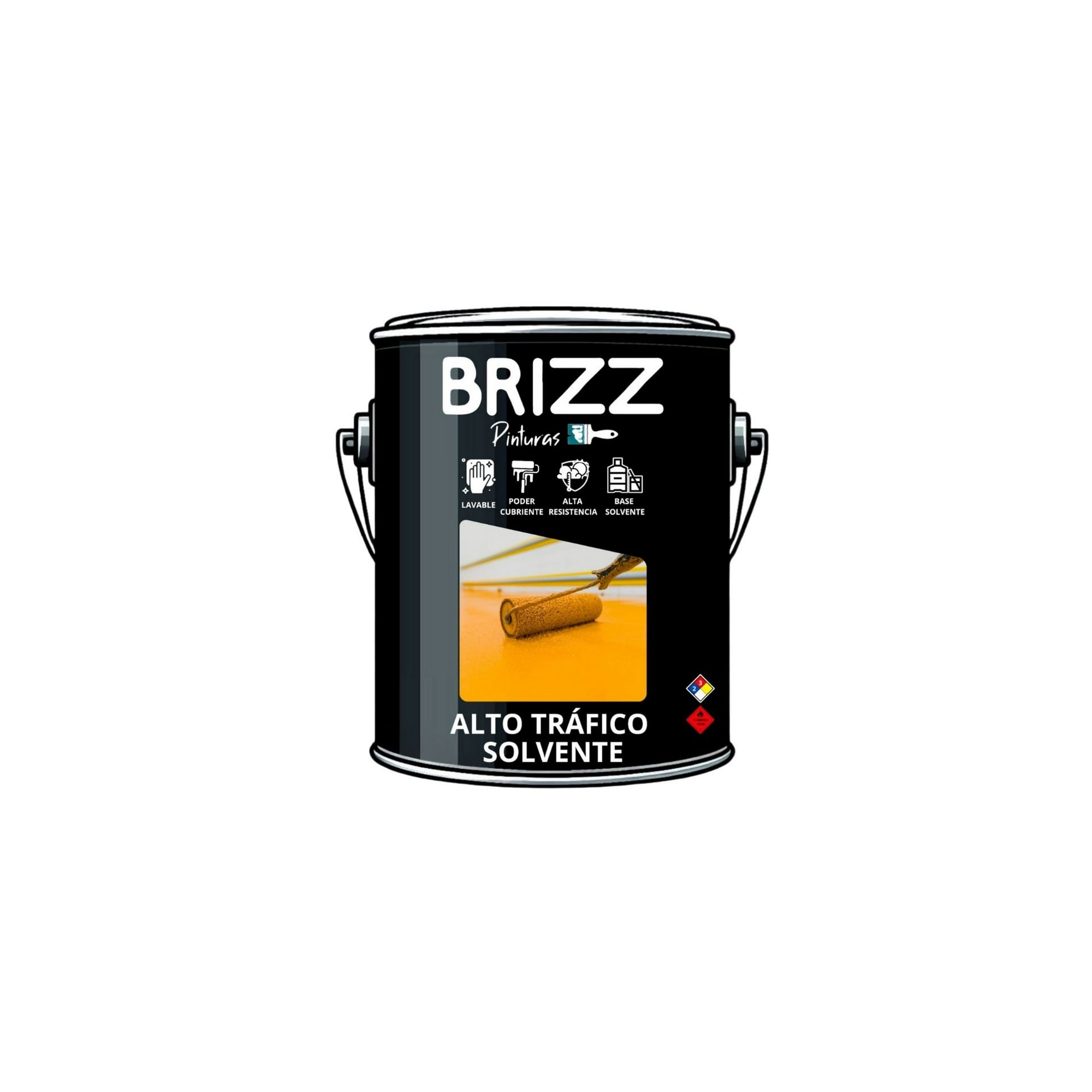 Baum - Pintura Alto Trafico Base Solvente “rojo Colonial” (tineta 16 L) Brizz