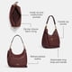 thumbnail image 2 of Bolso de hombro Coach Jules Hobo Wine de piel multirefinada, 2 of 5