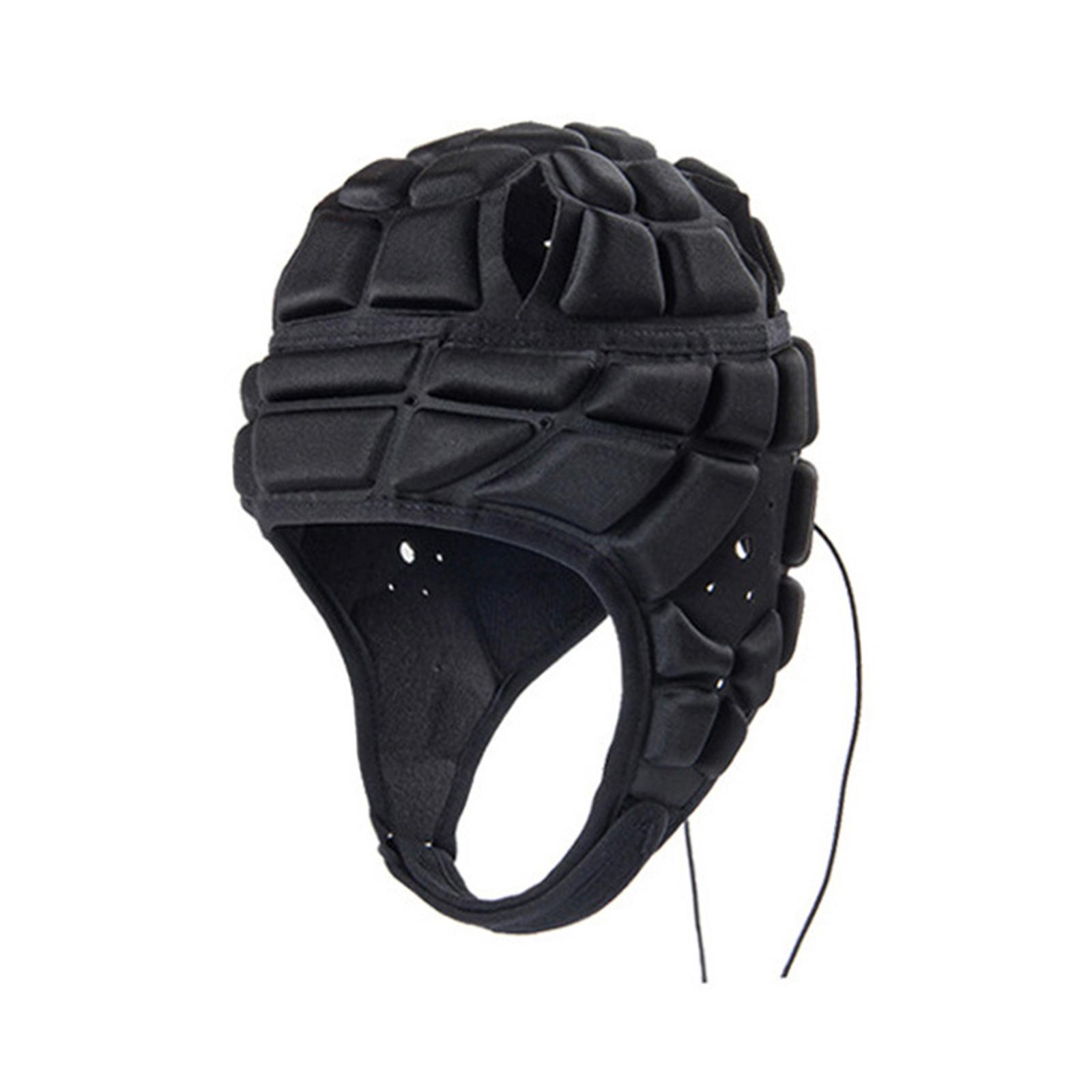 Ioensy - Casco De Rugby Para Niños, Cascos De Rugby Acolchados Suaves, Cascos De Fútbol S Negro