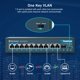 thumbnail image 3 of Conmutador Ethernet YuanLey de 8 puertos Gigabit PoE+ 1000 Mbps 120 W, 3 of 6