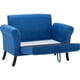 thumbnail image 3 of Banqueta Lua Con Respaldo 2 Cuerpos Felpa Azul Rey, 3 of 6