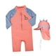 thumbnail image 3 of Traje De Baño Para Niños De Manga Larga Con Cremallera Lindo Verano Con Sombrero Traje De Baño Para Niños, 3 of 3