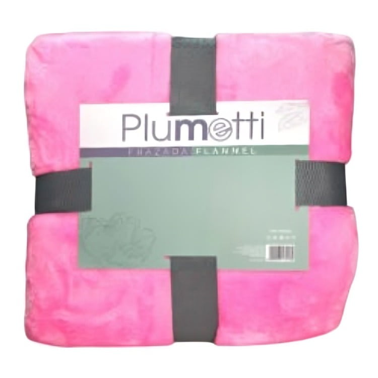 Frazada Flannel 1.5 Plazas / Rosa – Plumetti