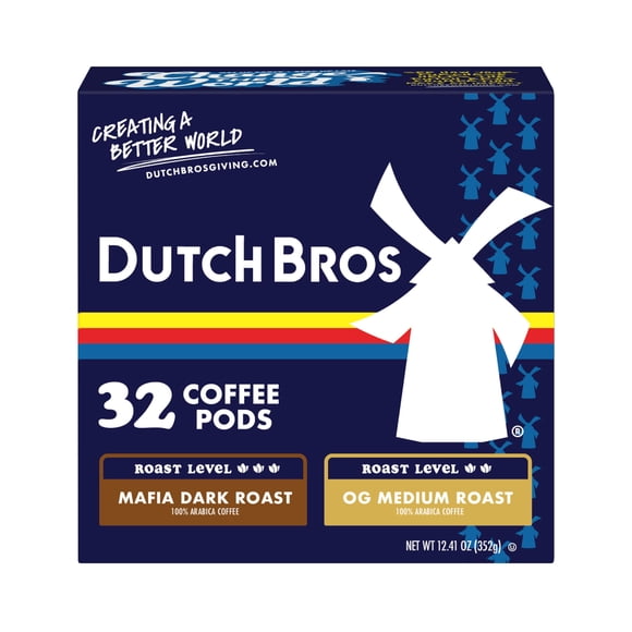 Cápsulas de café Dutch Bros 32 unidades tueste medio y oscuro