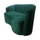 thumbnail image 2 of Sofa Curvo Felpa Verde Oscuro, 2 of 3