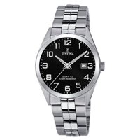 Festina - Reloj Classics Acero Inoxidable Esfera Negra Cuarzo F20437-4 100M Para Hombre