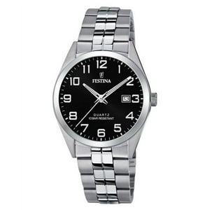 Festina - Reloj Classics Acero Inoxidable Esfera Negra Cuarzo F20437-4 100M Para Hombre