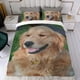 thumbnail image 4 of Golden Retriever Conjunto de sábanas temático, trío de piezas, cómodo y amigable con la piel, diseño único, regalo de decoración para el hogar para familiares, amigos y fans,135cm *200cm, 4 of 6
