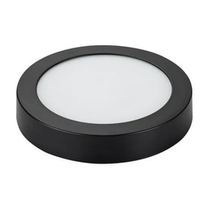 Hb Led - Panel Redondo Led Sobrepuesto Negro 18W Luz Neutra