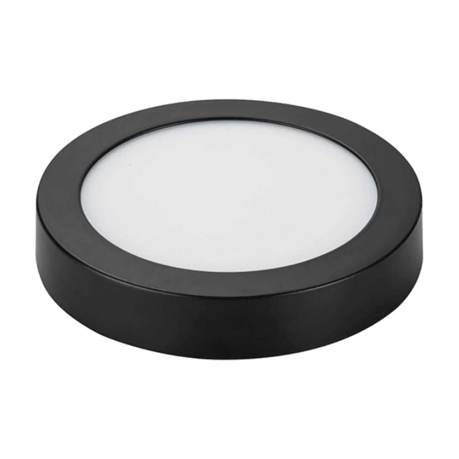 Hb Led - Panel Redondo Led Sobrepuesto Negro 18w Luz Neutra