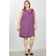 thumbnail image 5 of Vestido Midi Recto con Inserción de Encaje de Talla Grande, 5 of 5