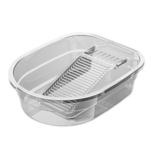 Lavabo de tabla de lavar, lavabo de limpieza, de lavado de plástico con tabla de lavar, para paño de limpieza , Transparente