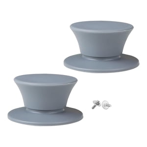 Magideal - 2 Piezas De Perillas Para Tapas De Ollas, Manijas Para Sujetar Tapas De Ollas, Perillas Para Tapas De Utensilios De Cocina Con Tornillos, Resistentes Gris