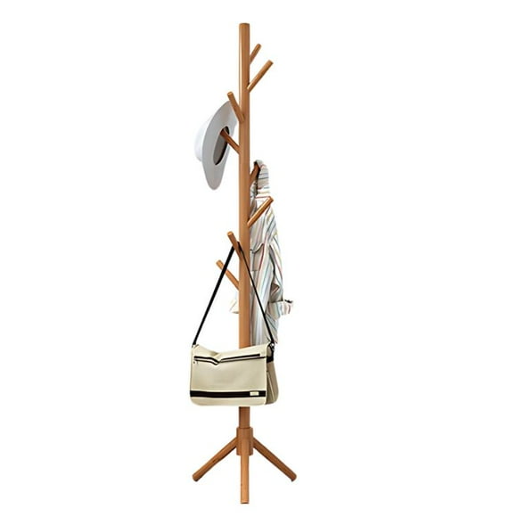 Perchero De Pie Colgador Simple De Madera Organizador 175x45